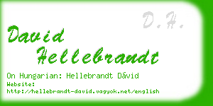 david hellebrandt business card